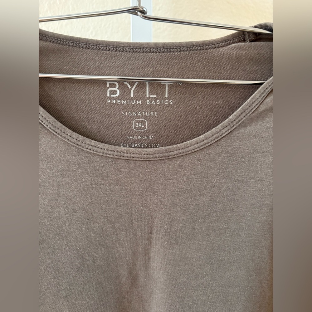 Drop-Cut Long Sleeve: BYLT Signature in Olive - Size 3XL - Picture 4 of 4